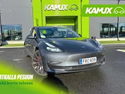 Hopea / harmaa Käytetty 2021 Tesla Model 3 Performance Sedan | 30 900 € (Perustarjous)