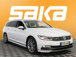 Valkoinen Käytetty 2018 VW Passat R-line Farmari | 18 900 € (Perustarjous)