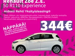 Käytetty 2020 Renault Zoe Experience Viistoperä | 21 900 €