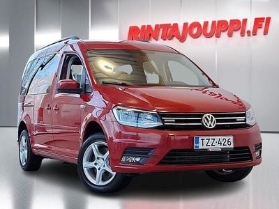 Käytetty VW Caddy Maxi Comfortline 125 HP (91 kW) 2015 Punainen Tila-auto