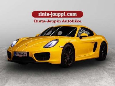käytetty Porsche Cayman PDK 2,7 - Racing Yellow ulkoväri + vyöt / Sport Chrono + / Sound package + / Sportdesign ratti / PAS