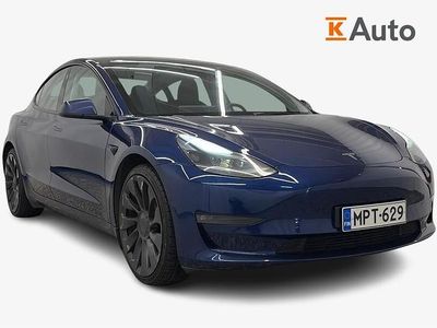 Käytetty Tesla Model 3 Performance 339 kW (462 HP) 2022 Sininen Sedan
