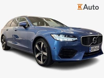 Sininen Käytetty 2018 Volvo V90 R-Design Farmari | 27 790 € (Hyvä tarjous)