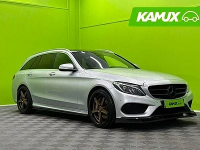 Käytetty Mercedes C250 AMG line 204 HP (150 kW) 2015 Hopea / harmaa Farmari