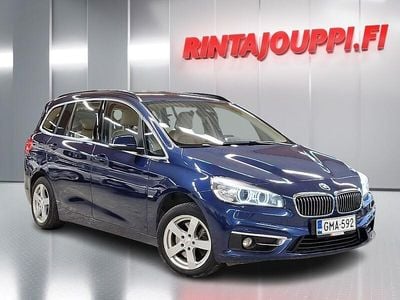 Sininen Käytetty 2016 BMW 218 Gran Tourer Luxury Line Tila-auto | 15 800 € (Hyvä tarjous)
