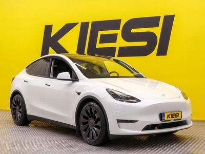 käytetty Tesla Model Y Performance AWD / sis. ALV / AMD Ryzen / Ilmalämpöpumppu / Autopilot / Premium audio / Tuplalasit / Tehdastakuu