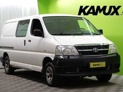 käytetty Toyota HiAce 2,5 D-4D 4WD 117 5ov pitkä / Juuri Tullut! / Suomi-Auto! / Ilmastointi / Koukku / Läpijuostava / Huo