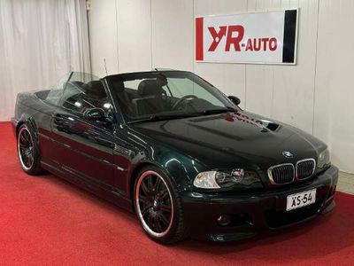 käytetty BMW M3 Cabriolet M3 E46 3.2 Cabriolet E46 3.2 , Oxford Green ll, Kattava huoltohistoria, H/K HiFit, Sekventiaali M vaihteisto - T