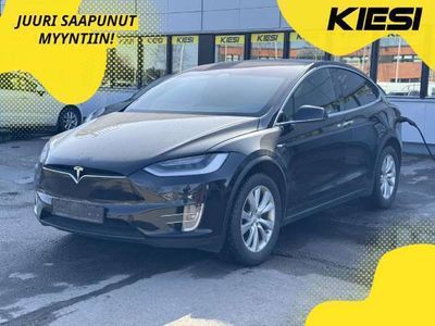 käytetty Tesla Model X Long Range Plus AWD Raven 5-paikkainen / Vetokoukku / Ilma-alusta / Autopilot / Talvipaketti / Premium Audio