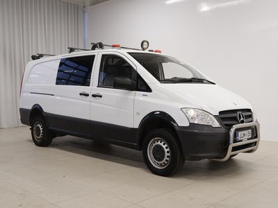 käytetty Mercedes Vito 113CDI 4x4-3,05/34K pitkä A3 Trend A - 3kk lyhennysvapaa - ALV-Vähennyskelpoinen, neliveto, vetokoukku, polttoainetoiminen lisälämmitin, Suomi-auto - Ilmainen kotiintoimitus! - J. autoturva