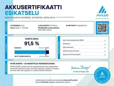 Käytetty 2021 Tesla Model Y Long Range AWD Katumaasturi | 31 950 € (Perustarjous)