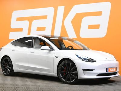 käytetty Tesla Model 3 Performance ** Autopilot / Premium audio / Lasikatto / Nahkasisusta / P.Kamerat **