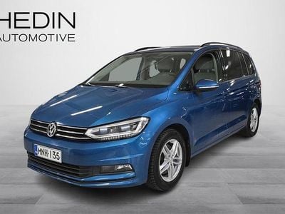 Käytetty VW Touran Edition 150 HP (110 kW) 2017 Sininen Tila-auto
