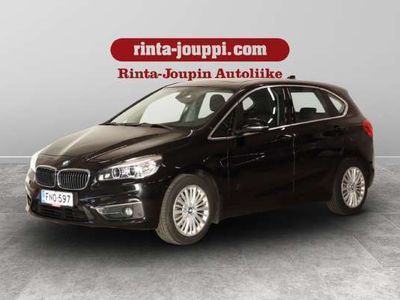 käytetty BMW 218 Active Tourer F45 218d A - panorama lasikatto, nahkaverhoilu, avaimeton käynnistys, sport ohjauspyörä, vetokoukku, 150hv