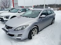 käytetty Mazda 6 Sport Wagon 1,8 Elegance 5MT 5ov WB2 - Hyväkuntoinen käyttöauto/Lisävalo/Vetokoukku/Huoltokirja