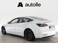 käytetty Tesla Model 3 Performance Dual Motor AWD | Juuri katsastettu! | Autopilot | Premium Audio | Esilämmitys | Panorama | Kahdet renkaat