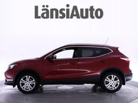 käytetty Nissan Qashqai DIG-T 115 Tekna 2WD Xtronic E6 Design Pack 19" Alcantara **360 kamerat/Navi/Moottorinlämmitin+haaroitus /Tutkat ** **** LänsiAuto Safe -sopimus esim. alle 25 €/kk tai 590 € ****