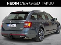 käytetty Skoda Octavia Combi 2,0 TSI RS DSG Aut // Merkkihuollettu / Webasto / Vetokoukku / Blind Spot / 1. omistajalta //