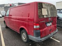 käytetty VW Transporter umpipakettiauto pitkä 2,0 TDI 103 kW DSG # Myydään korjattavaksi, Leima kylmä, Laatikossa vikaa, Takalasi rikki #