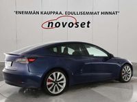 käytetty Tesla Model 3 Performance AWD KORKO 2.99% Refresh 0-100 km/h 3.3s Kahdet aluvanteet renkaineen / Premium audio / Lämpöpumppu / Autopilot