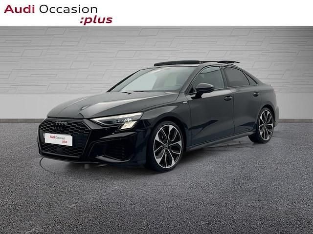 Noir mythic métallisé Occasion 2021 Audi A3 S-Line Berline | 24 990 € - Image 1/4