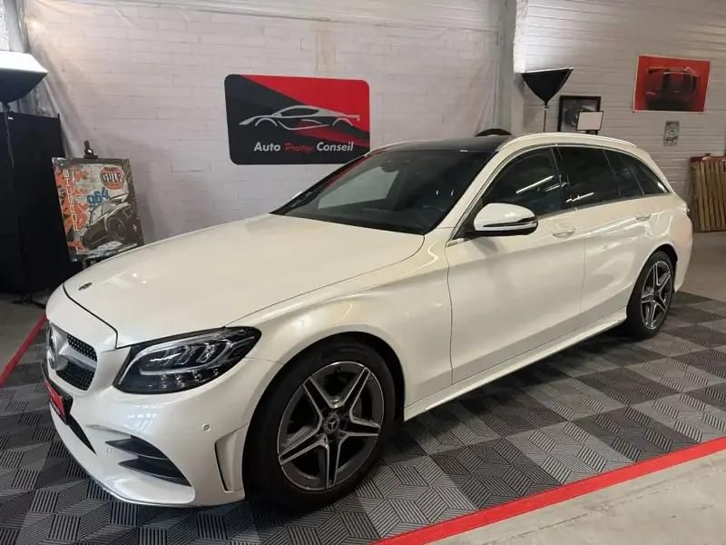 Blanc Utilisé 2018 Mercedes C200 AMG line Break | 31 330 € - Image 1/4