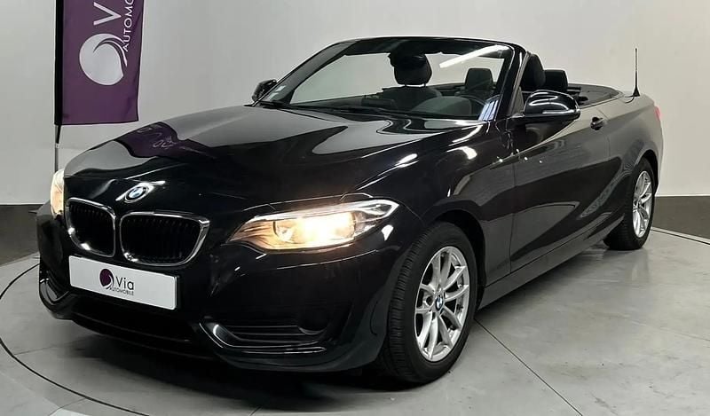 Noir Occasion 2015 BMW 218 Cabriolet | 18 990 € (Prix cher) - Image 1/4