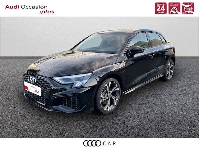 Noir mythe métallisé Utilisé 2023 Audi A3 Sportback e-tron S-Line Berline | 36 900 € (Prix assez cher) - Image 1/4