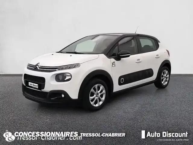 Blanc Utilisé 2019 Citroën C3 PureTech Citadine | 9 590 € (Bon prix) - Image 1/4