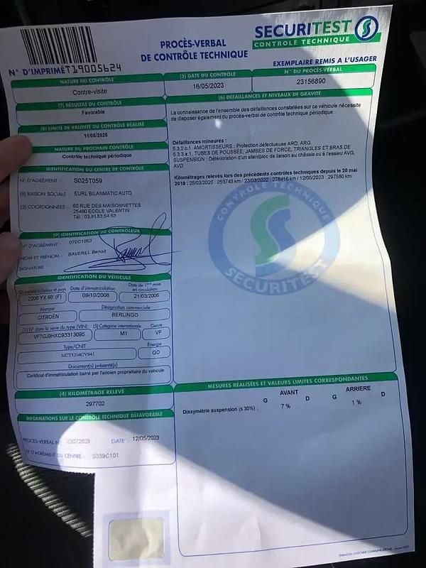 Bleu Utilisé 2025 Citroën Berlingo Monospace | 3 000 € - Image 1/4