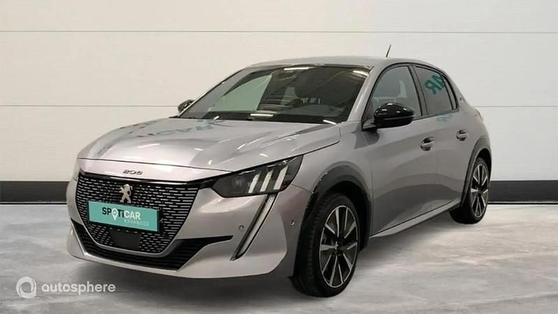 Gris Utilisé 2022 Peugeot e-208 GT Citadine | 17 299 € (Prix assez cher) - Image 1/4