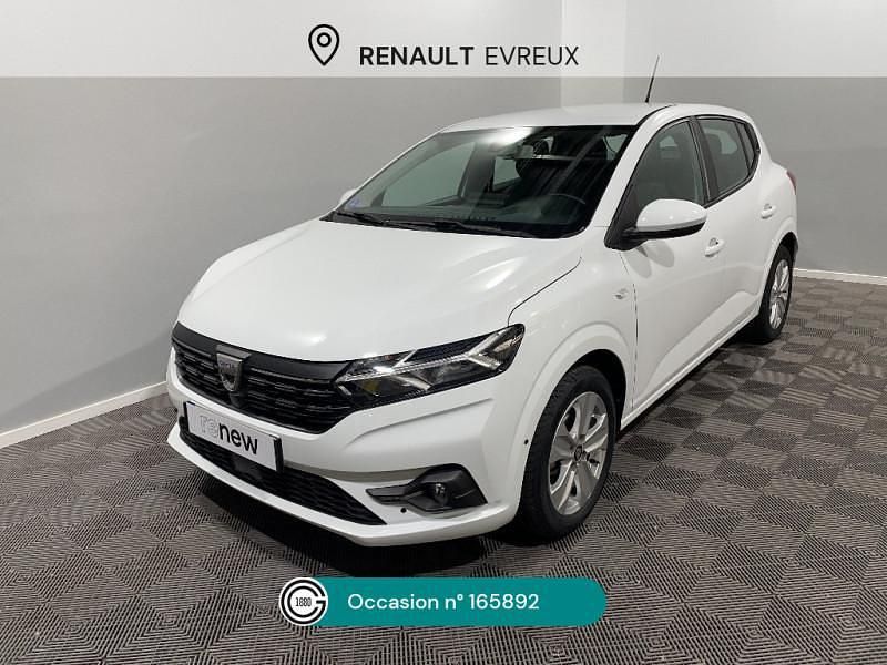 Blanc Occasion 2022 Dacia Sandero Comfort Citadine | 12 980 € (Prix assez cher) - Image 1/4