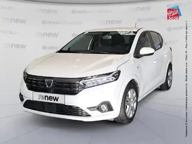 Blanc Occasion 2021 Dacia Sandero Comfort Berline | 11 299 € (Bon prix) - Image 1/4