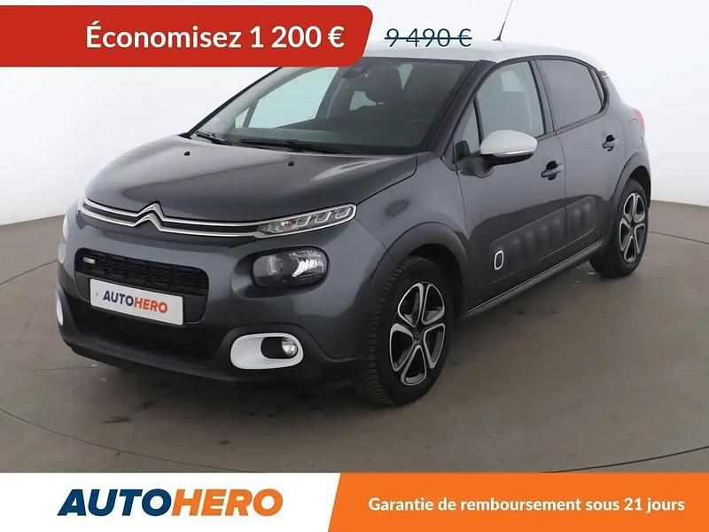 Gris Utilisé 2017 Citroën C3 PureTech Citadine | 8 290 € (Prix juste) - Image 1/2