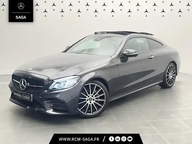 Gris foncé Utilisé 2022 Mercedes C220 AMG line Coupé | 42 500 € - Image 1/4