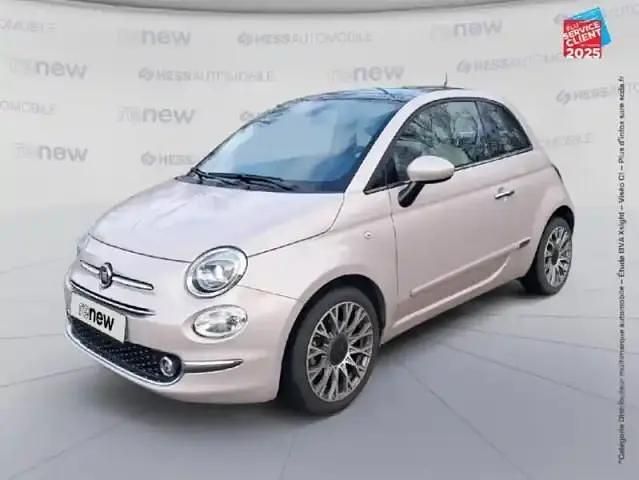 Coloris pastel powder pink Occasion 2020 Fiat 500 Star Berline | 11 499 € (Prix juste) - Image 1/4