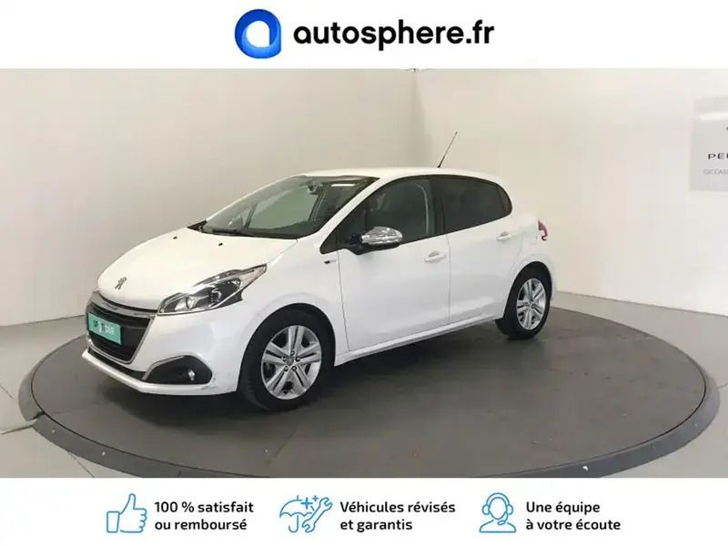 Blanc banquise Utilisé 2019 Peugeot 208 Style Citadine | 9 980 € (Super prix) - Image 1/4