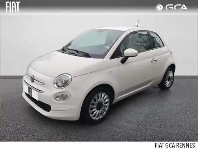 Bossa nova white pastel Occasion 2021 Fiat 500 Lounge Berline | 11 490 € (Prix juste) - Image 1/4