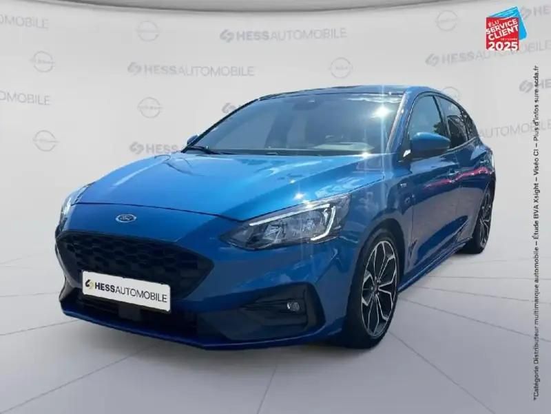 Bleu Utilisé 2020 Ford Focus ST-Line Berline | 17 499 € (Prix juste) - Image 1/4