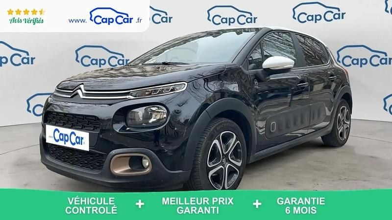 Noir Occasion 2019 Citroën C3 PureTech Citadine | 10 690 € (Super prix) - Image 1/4