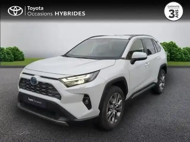 Blanc lunaire nacré Occasion 2024 Toyota RAV4 Hybrid Lounge SUV | 43 980 € (Prix juste) - Image 1/4