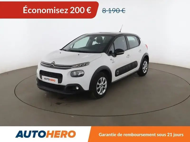 Blanc Utilisé 2019 Citroën C3 PureTech Citadine | 7 990 € (Prix juste) - Image 1/2