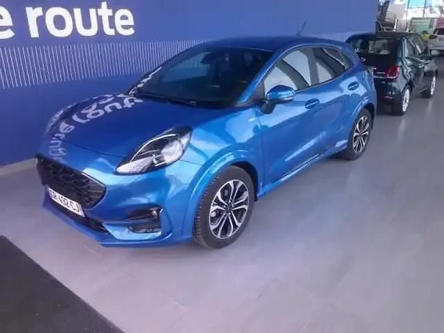 Peinture métallisée fashion bleu island Utilisé 2023 Ford Puma Gen-E ST-Line SUV | 22 900 € (Prix juste) - Image 1/4