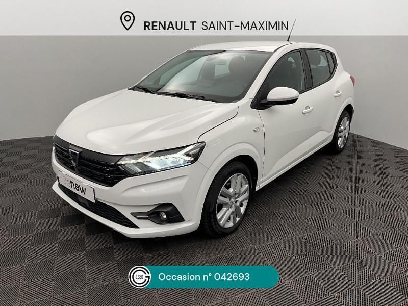 Blanc Utilisé 2021 Dacia Sandero Comfort Citadine | 10 990 € (Bon prix) - Image 1/4