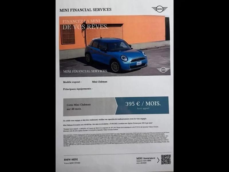 Occasion Mini ONE 103 ch (75 kW) 2022 Gris Citadine