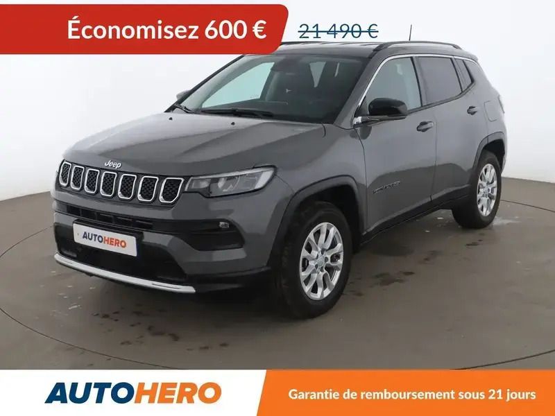 Gris Utilisé 2021 Jeep Compass Limited SUV | 20 390 € (Prix juste) - Image 1/2