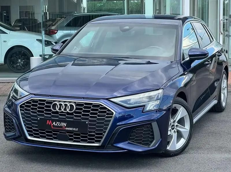 Bleu Utilisé 2021 Audi A3 Sportback S-Line Berline | 22 990 € (Prix juste) - Image 1/4