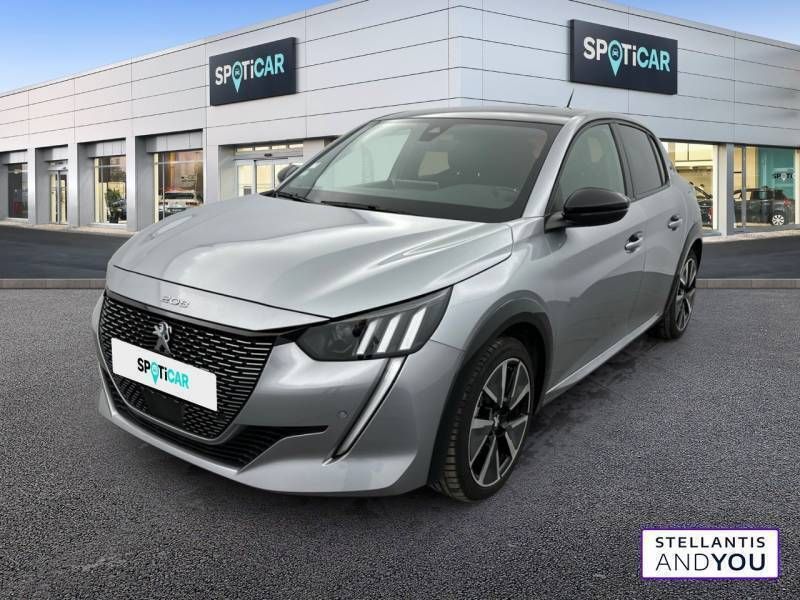 Gris Utilisé 2020 Peugeot e-208 GT-line Citadine | 14 990 € (Bon prix) - Image 1/3