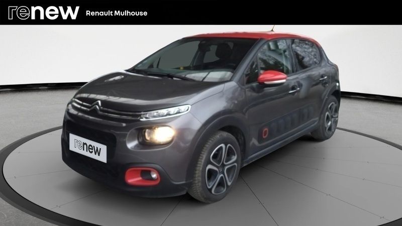 Gris Utilisé 2019 Citroën C3 PureTech Citadine | 9 499 € (Prix juste) - Image 1/4