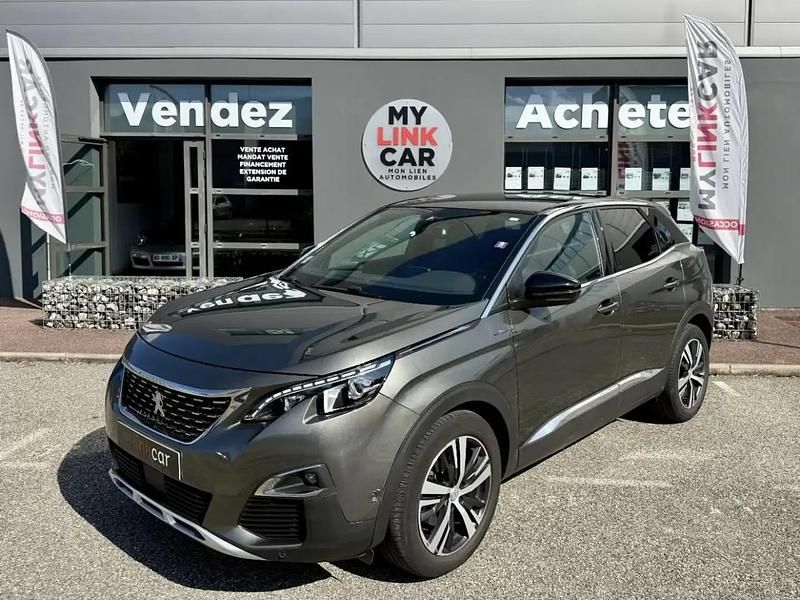 Gris Occasion 2017 Peugeot 3008 GT-line SUV | 13 490 € (Bon prix) - Image 1/4